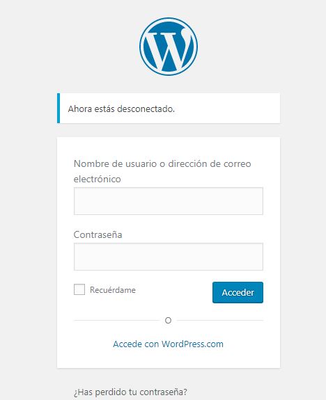 acceso a tu pagina web