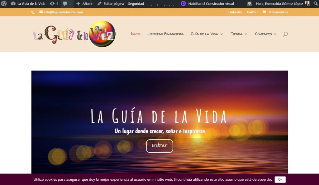 visitar sitio desde WordPress